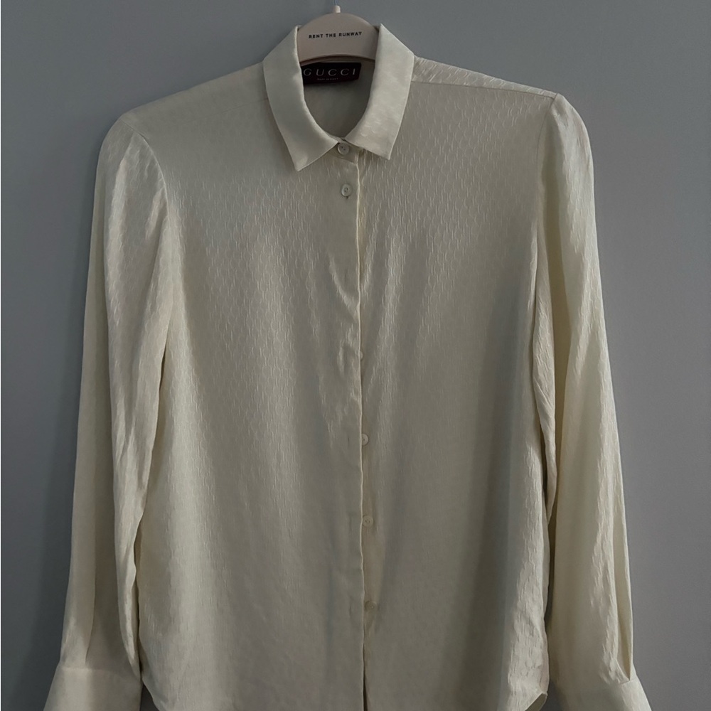Gucci Women’s Ivory Dress Shirt with Bikini Top